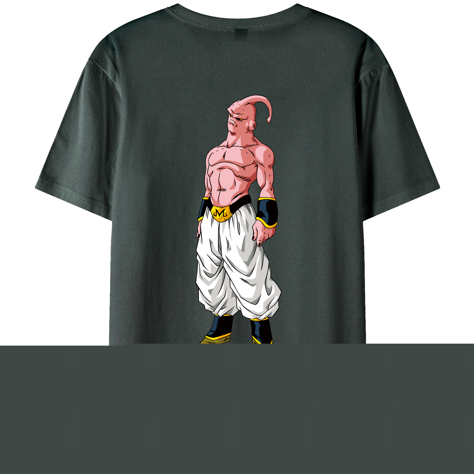 （画像用） ドラゴンボール 魔人ブウ DRAGON BALL Majin Buu 綿100％ メンズ半袖Tシャツ（バックプリント） 通気性